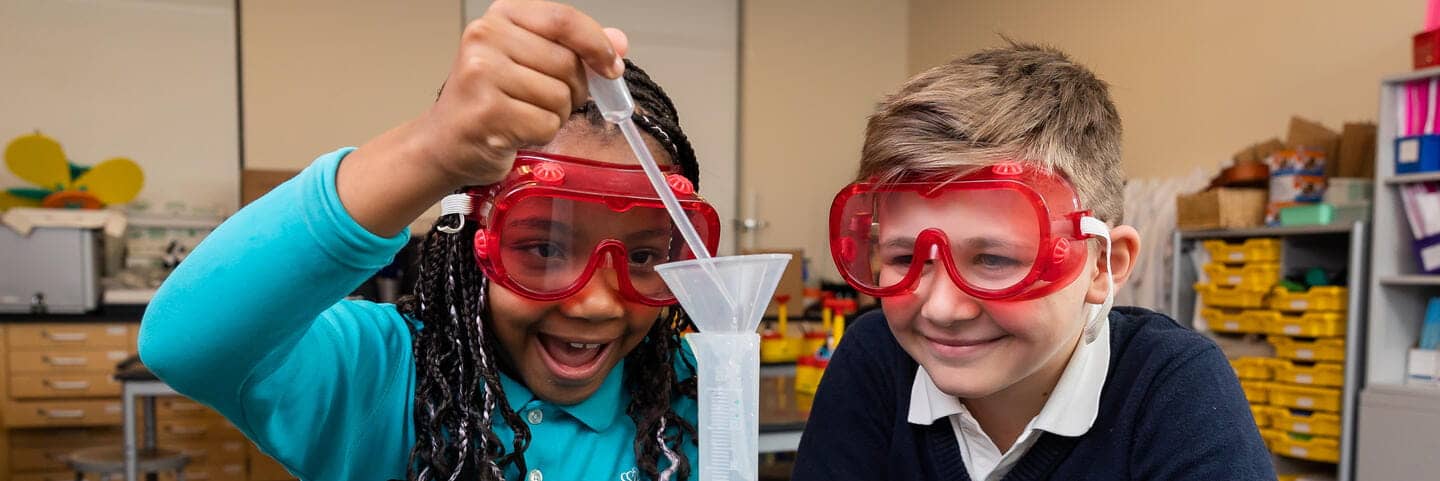 BISC South Loop Primary School students science class