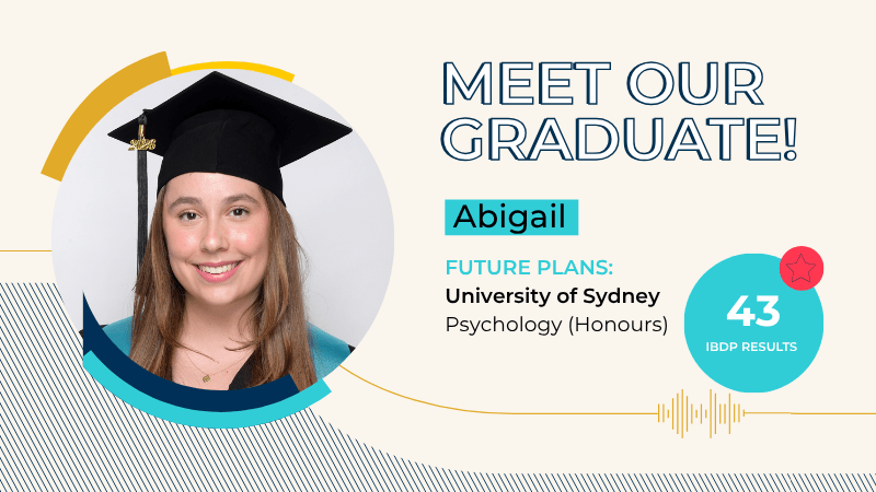 BIS Abu Dhabi Class of 2026 IB Diploma Programme Graduate, Abigail