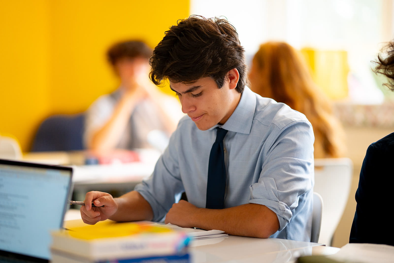 Boy in class