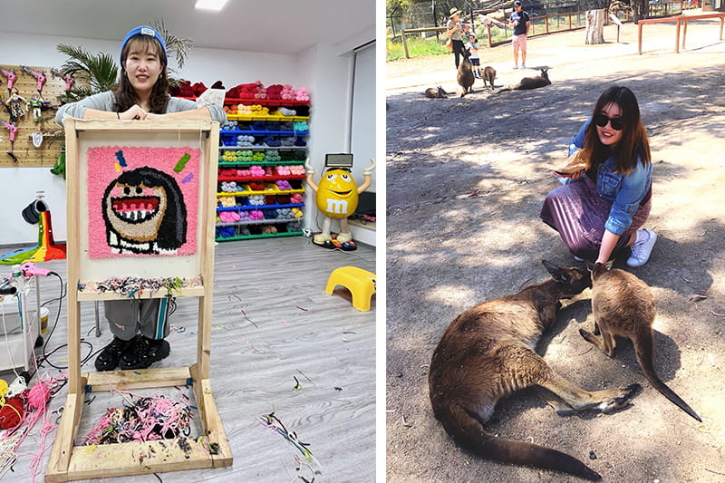 Chrissy outside school