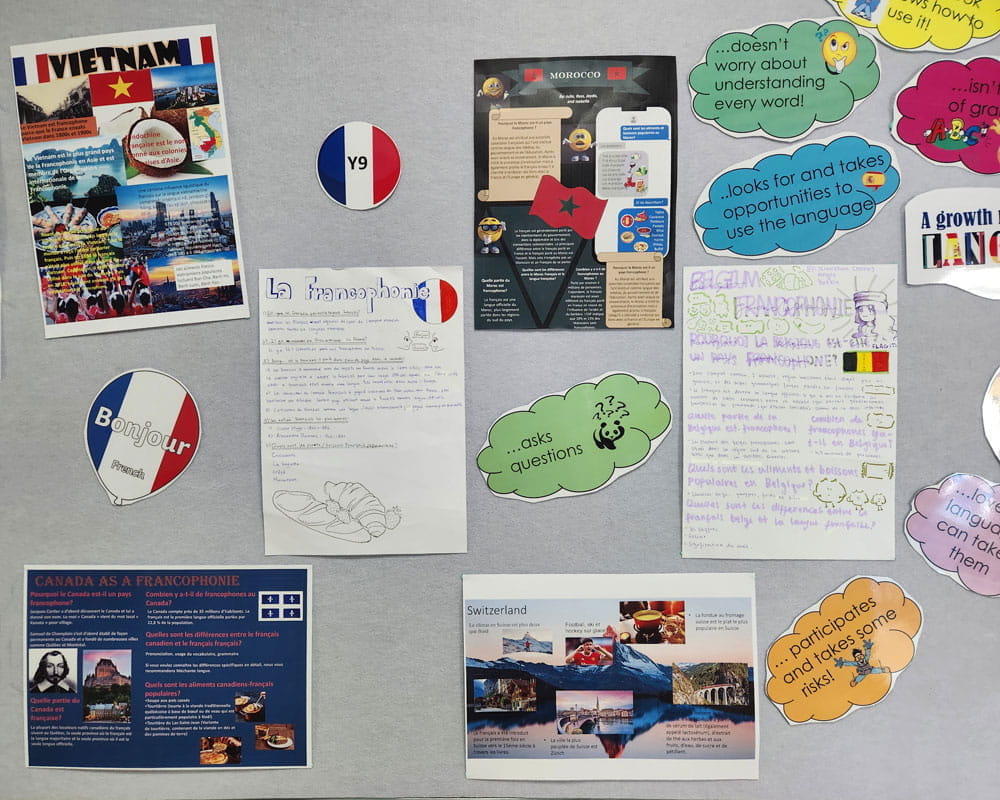 九年级法语词汇实践活动 - Year 9 celebrates International Day of la Francophonie