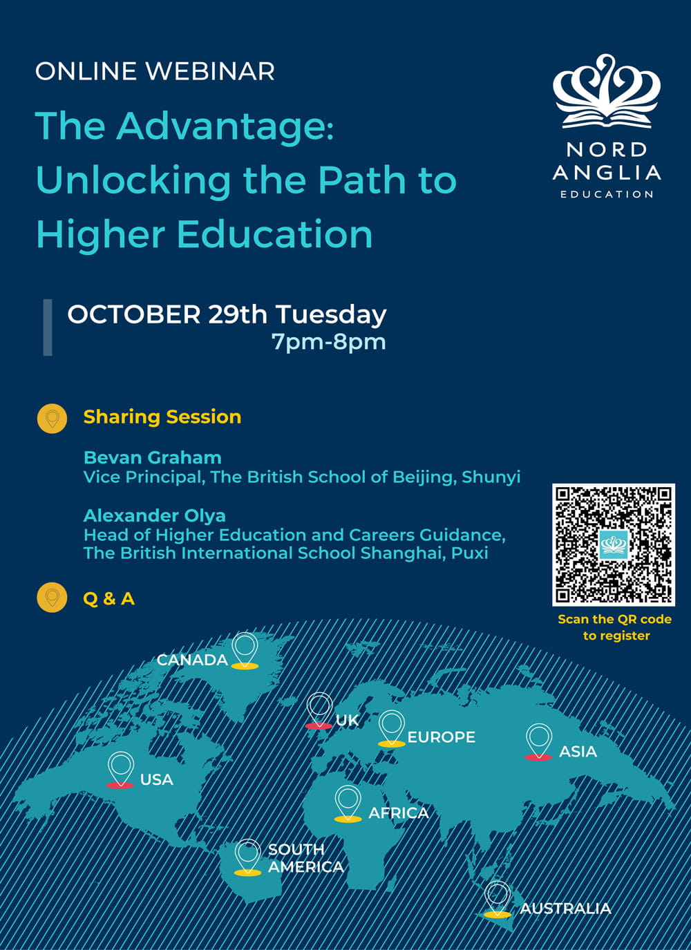 Join Online Webinar "The Advantage: Unlocking the Path to Higher Education" 29th October and hear from Nord Anglia experts - Join Online Webinar The Advantage Unlocking the Path to Higher Education 29th October