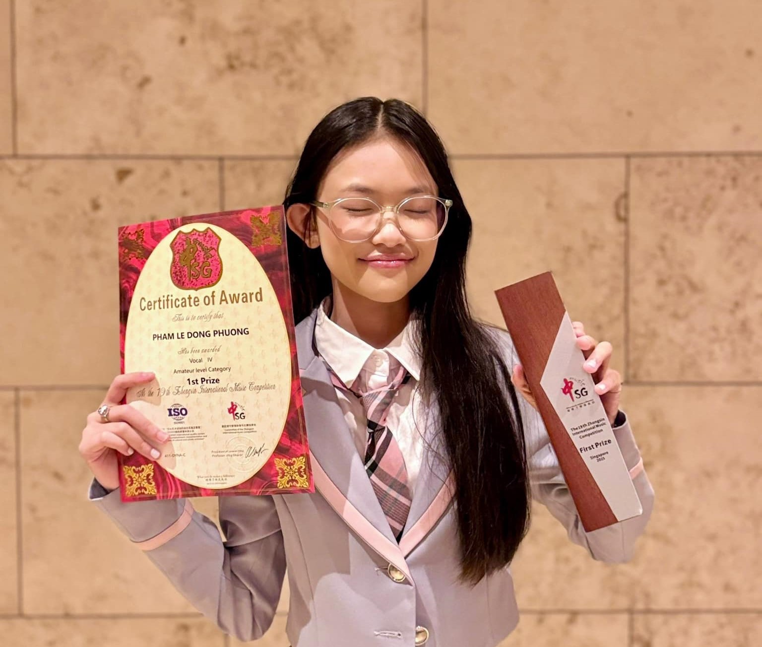 Exciting news to start the year: Congratulations to Dong Phuong, Year 8 on winning first prize at the Zhongsin International Music Competition 2025! - Congratulations to Dong Phuong  Year 8 on winning first prize at the Zhongsin International Music