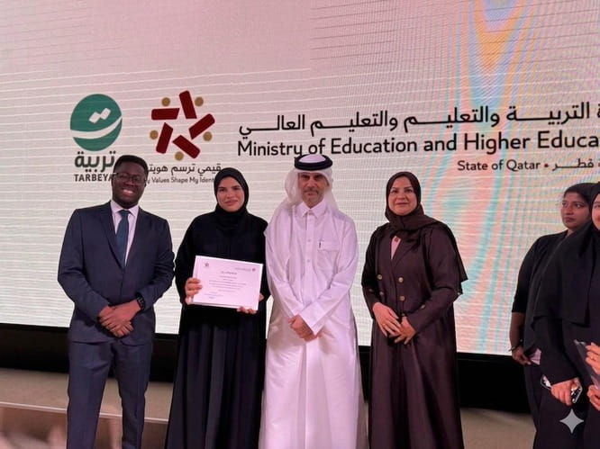 NAISAK’s Arabic, Islamic Studies, and Qatar History Department wins a Gold Award for outstanding participation in Qatar’s “My Values Shape My Identity” campaign.
